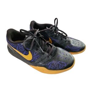 Nike KB Kobe Mentality Black/Purple/Gold Shoe - Size 7y (8.5 Womens / 7 Mens)